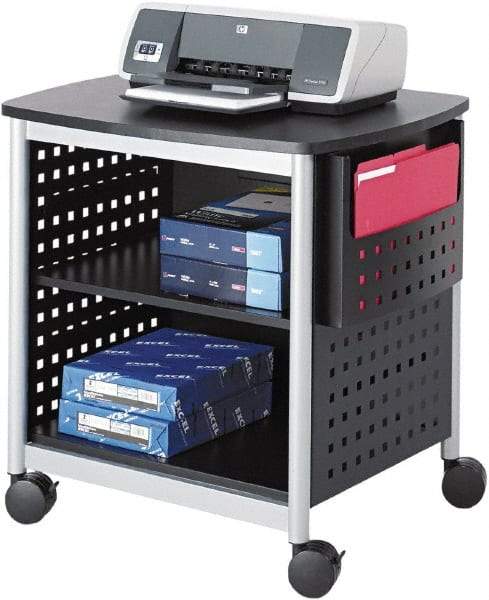 Safco - Black & Silver Case/Stand - Use with Printer, Office Machines - Makers Industrial Supply