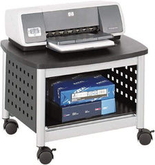 Safco - Black & Silver Case/Stand - Use with Printer, Office Machines - Makers Industrial Supply