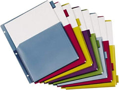 Cardinal - 11 x 8 1/2" 8 Tabs, 3-Hole Punched, Tab Divider - Multicolor Tabs, Multi-Color Folder - Makers Industrial Supply