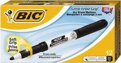 Bic - Black Great Erase Grip Fine Point Dry Erase Markers - For Use with Dry Erase Marker Boards - Makers Industrial Supply