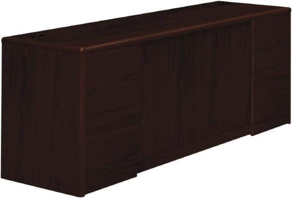 Hon - 72" Long x 29-1/2" High x 24" Deep, 4 Drawer Credenza - Mahogany (Color), Woodgrain Laminate - Makers Industrial Supply