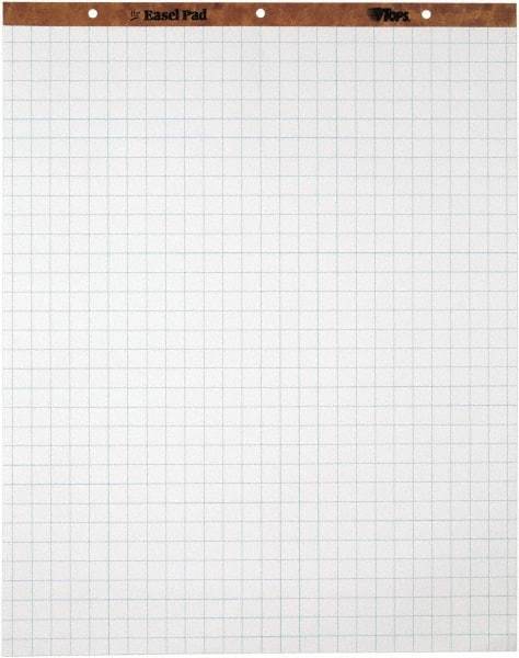 TOPS - Easel Pads, Quadrille Rule, 27 x 34, White, 50 Sheets, 4 Pads/Carton, Easel Pads - Use with Whiteboards, Chalkboards, Walls, Easel St&s - Makers Industrial Supply