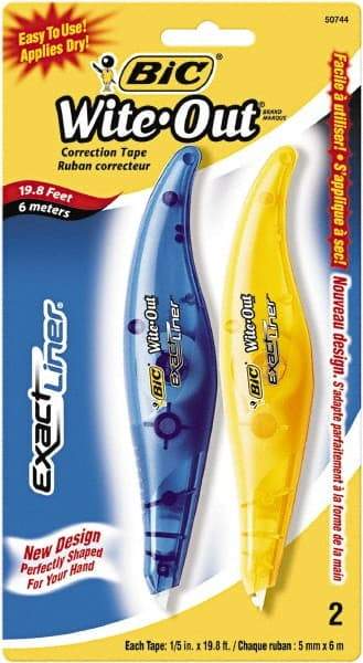 Bic - 1/5" x 236" Correction Tape Non-Refillable - Makers Industrial Supply