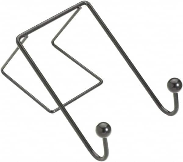 FELLOWES - 2 Hooks, 4" Long x 5-1/8" Deep, Metal Double Wall Hook - 6" High - Makers Industrial Supply