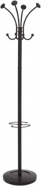 Alba - 8 Hooks, 16" Long x 16" Deep, Steel Floor Costumer - 70-1/2" High - Makers Industrial Supply