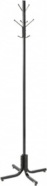 Safco - 4 Hooks, 21" Long x 21" Deep, Metal Floor Costumer - 70" High - Makers Industrial Supply