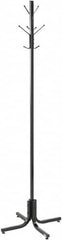 Safco - 4 Hooks, 21" Long x 21" Deep, Metal Floor Costumer - 70" High - Makers Industrial Supply