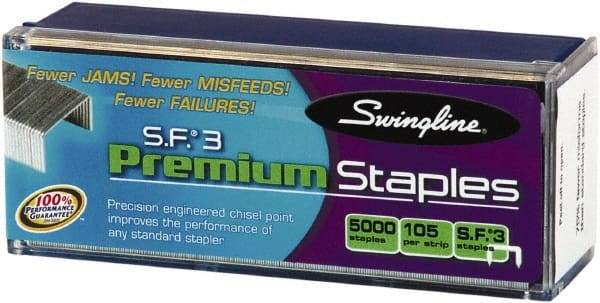 Swingline - 1/4" Leg Length, Galvanized Steel Staples-Cartridge - 25 Sheet Capacity, For Use with All Standard Half-Strip Staplers - Makers Industrial Supply