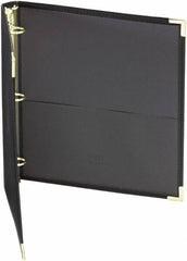 Samsill - 225 Sheet Capacity, 11 x 8-1/2", Non-View Ring Binder - Vinyl, Black - Makers Industrial Supply