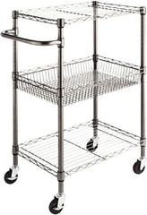 ALERA - 500 Lb Capacity, 28" Wide x 16" Long x 39" High Standard Utility Cart - 2 Shelf, Steel - Makers Industrial Supply