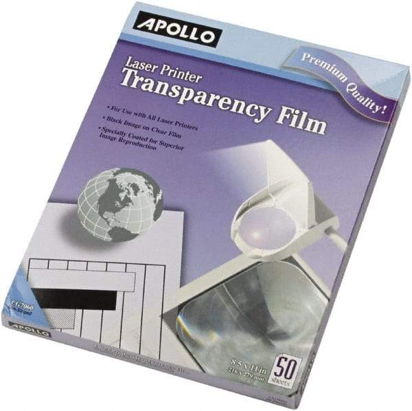 Apollo - Transparency Films & Sleeves Audio Visual Conference Accessory Type: Transparency Sleeves For Use With: Laser Copiers; Laser Printers - Makers Industrial Supply