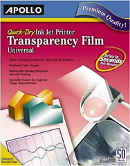 Apollo - Transparency Films & Sleeves Audio Visual Conference Accessory Type: Transparency Sleeves For Use With: Inkjet Printers; Copiers - Makers Industrial Supply