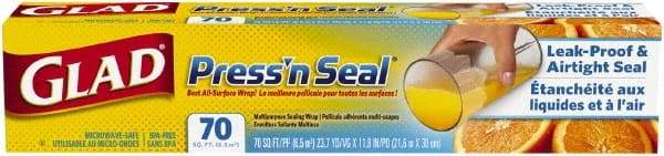 Clorox - Press'n Seal Plastic Wrap, 70 Sq Ft, 12 Rolls per Carton - Use with Food Protection - Makers Industrial Supply