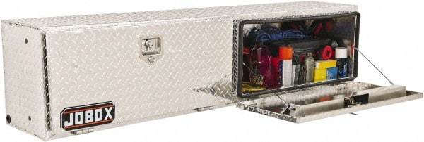 Jobox - 1 Compartment Topside Truck Box - 88" Wide x 15" Deep x 15" High, Aluminum, Silver - Makers Industrial Supply