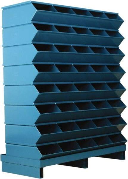 Stackbin - 8 Bin, Shelving Unit with Openings & Base - 37" Wide x 46-1/2" High - Makers Industrial Supply