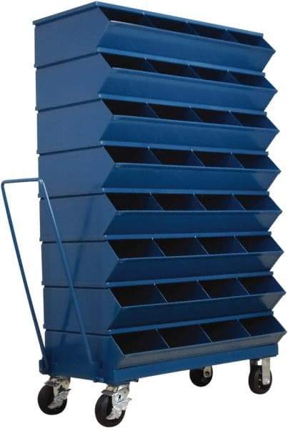 Stackbin - 8 Bin, Shelving Unit with Openings & Base - 37" Wide x 60-1/2" High - Makers Industrial Supply