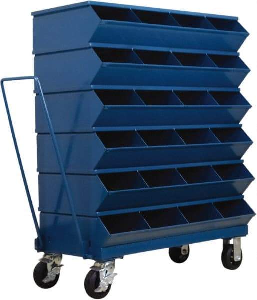 Stackbin - 6 Bin, Shelving Unit with Openings & Base - 37" Wide x 46-7/8" High - Makers Industrial Supply