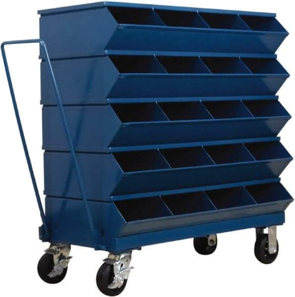 Stackbin - 5 Bin, Shelving Unit with Openings & Base - 37" Wide x 40" High - Makers Industrial Supply