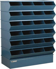 Stackbin - 6 Bin, Shelving Unit with Openings & Base - 37" Wide x 51" High - Makers Industrial Supply