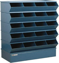 Stackbin - 5 Bin, Shelving Unit with Openings & Base - 37" Wide x 43-1/2" High - Makers Industrial Supply