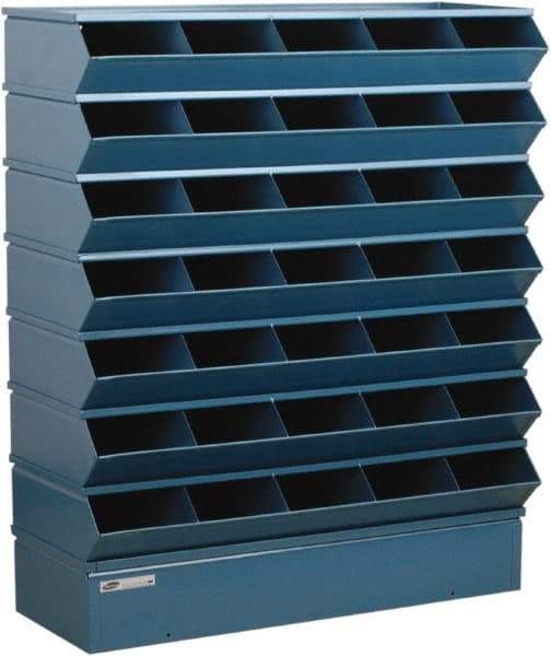 Stackbin - 7 Bin, Shelving Unit with Openings & Base - 37" Wide x 42" High - Makers Industrial Supply