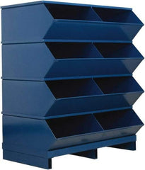 Stackbin - 4 Bin, Shelving Unit with Openings & Base - 37" Wide x 46" High - Makers Industrial Supply