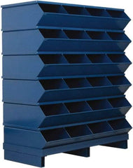 Stackbin - 6 Bin, Shelving Unit with Openings & Base - 37" Wide x 44" High - Makers Industrial Supply