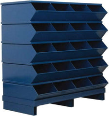 Stackbin - 5 Bin, Shelving Unit with Openings & Base - 37" Wide x 37-1/8" High - Makers Industrial Supply