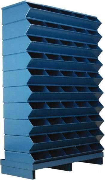 Stackbin - 10 Bin, Shelving Unit with Openings & Base - 37" Wide x 57-1/2" High - Makers Industrial Supply