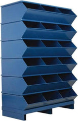 Stackbin - 6 Bin, Shelving Unit with Openings & Base - 37" Wide x 55-3/4" High - Makers Industrial Supply