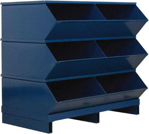 Stackbin - 3 Bin, Shelving Unit with Openings & Base - 37" Wide x 35-1/8" High - Makers Industrial Supply