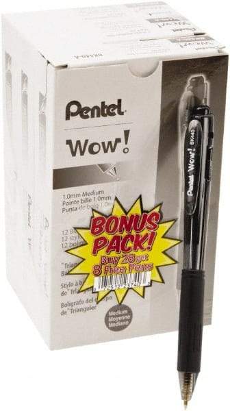 Pentel - Conical Ball Point Pen - Black - Makers Industrial Supply