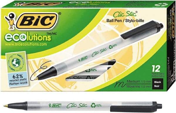 Bic - Conical Ball Point Pen - Black - Makers Industrial Supply