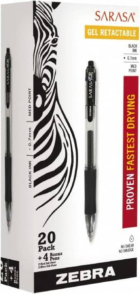 Zebra - Conical Roller Ball Pen - Black - Makers Industrial Supply