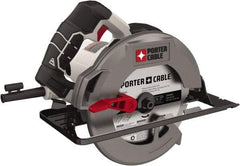 Porter-Cable - 15 Amps, 7-1/4" Blade Diam, 5,500 RPM, Electric Circular Saw - 120 Volts, 6' Cord Length, 5/8" Arbor Hole, Right Blade - Makers Industrial Supply