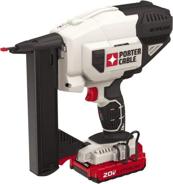 Porter-Cable - 1/4" Crown, 18 Gauge, 100 Staple Capacity Power Stapler - Includes Charger & 20V Max Battery - Makers Industrial Supply