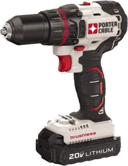 Porter-Cable - 20 Volt 1/2" Chuck Mid-Handle Cordless Drill - 0-1700 RPM, Keyless Chuck, Reversible, 2 Lithium-Ion Batteries Included - Makers Industrial Supply