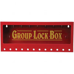 Brady - 1 13-Piece Kit 2-1/4" Deep x 16-3/4" Wide x 7" High Wall Mount Group Lockout Box - Makers Industrial Supply