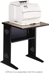 Safco - Medium Oak & Black Printer/Copier Stand - Use with Fax Machines, Printer - Makers Industrial Supply