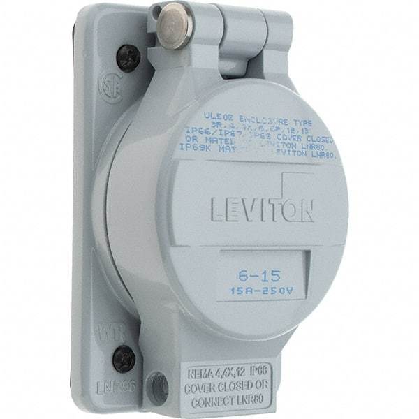 Leviton - Straight Blade Receptacles   Receptacle Type: Single Receptacle    Grade: Industrial - Makers Industrial Supply