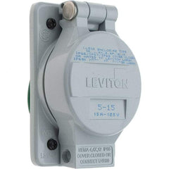 Leviton - Straight Blade Receptacles   Receptacle Type: Single Receptacle    Grade: Industrial - Makers Industrial Supply