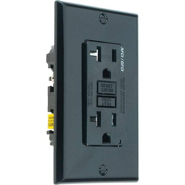 Leviton - GFCI Receptacles Grade: Commercial Color: Black - Makers Industrial Supply