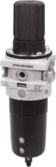 Parker - 1" NPT Port Heavy-Duty 1 Piece Filter/Regulator FRL Unit - Polypropylene Bowl, 465 SCFM, 254 Max psi, 13-1/2" High, Automatic Drain - Makers Industrial Supply