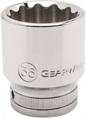 GearWrench - 3/4" Drive, Standard Hand Socket - 12 Points, 2.64" OAL, Alloy Steel, Chrome Finish - Makers Industrial Supply