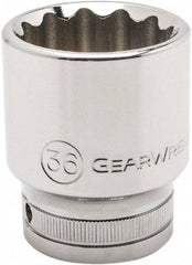 GearWrench - 3/4" Drive, Standard Hand Socket - 12 Points, 2.48" OAL, Alloy Steel, Chrome Finish - Makers Industrial Supply