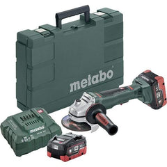 Metabo - 4-1/2" Wheel Diam, 9,000 RPM, Cordless Angle & Disc Grinder - 5/8-11 Spindle - Makers Industrial Supply