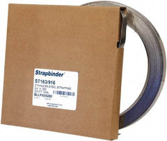 IDEAL TRIDON - Grade 304, Stainless Steel Banding Strap Roll - 5/8" Wide x 0.02" Thick - Makers Industrial Supply