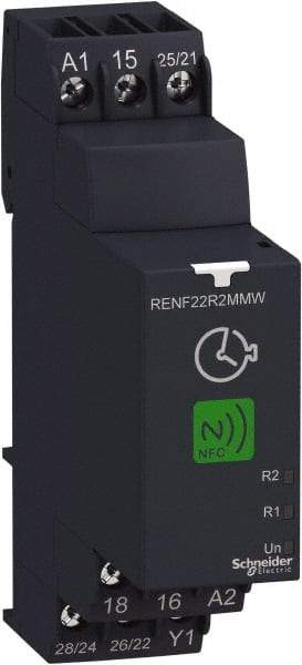 Schneider Electric - 6 Pin, 999 hr Delay, Multiple Range SPDT Time Delay Relay - 8 Contact Amp, 250 Volt, On Board Trimpot - Makers Industrial Supply