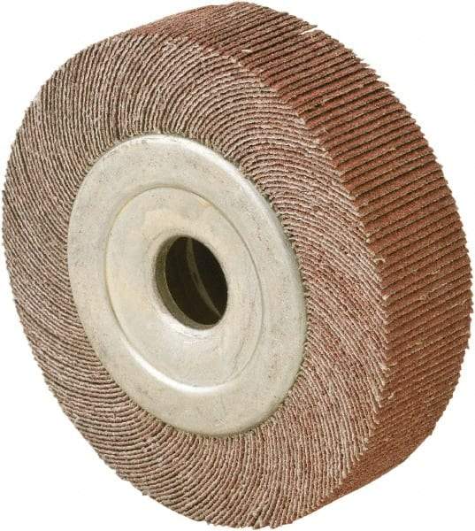 Camel Grinding Wheels - 6" Diam, 40 Grit Aluminum Oxide Unmounted Flap Wheels - 1" Hole, 1-1/2" Wide, Coated, Medium Grade, 5,000 Max RPM, X/Y Weighted Cloth Backing - Makers Industrial Supply