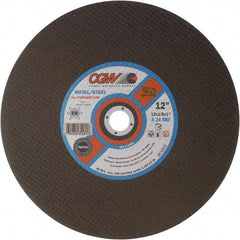 Camel Grinding Wheels - 20" 30 Grit Aluminum Oxide Cutoff Wheel - 7/32" Thick, 1" Arbor, 3,100 Max RPM - Makers Industrial Supply